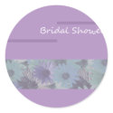 bridal shower ! purple floral stickers by partypassion bridal shower ! purple floral stickers