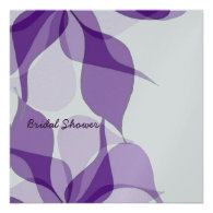 Bridal Shower Purple Passion Personalized Invitations