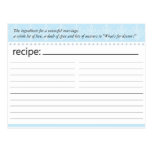 Bridal Shower Recipe Card Post Card