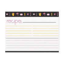 Bridal Shower Recipe Card Post Cards