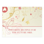 Bridal Shower Recipe Cards- Vintage Floral Postcards