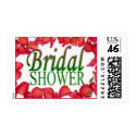 Bridal Shower Rose Petals postage stamp