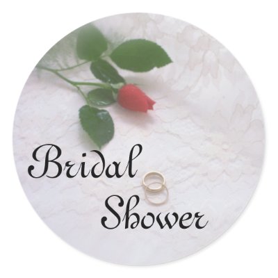 Bridal Shower Rose Stickers