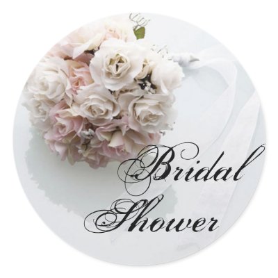 Bridal Shower Rose Stickers