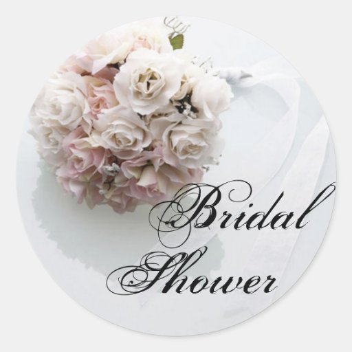 Bridal Shower Rose Stickers | Zazzle
