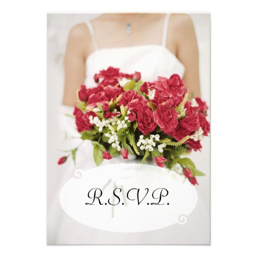 bridal rose rsvp cards for your bridal shower beautiful roses for your ...