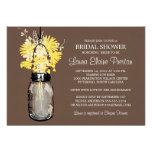Bridal Shower Rustic Mason Jar Wildflowers invitations