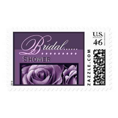 BRIDAL Shower - Shades of Purple - Roses Postage