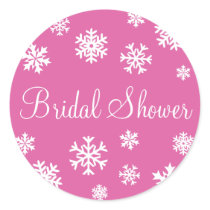 Bridal Shower Snowflakes Envelope Sticker Seal by hummingbirdcake Bridal Shower Snowflakes Envelope Sticker Seal