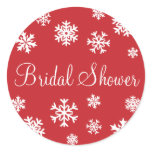 Bridal Shower Snowflakes Envelope Sticker Seal