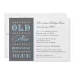 Bridal Shower | Something Old New Borrowed Blue invitations