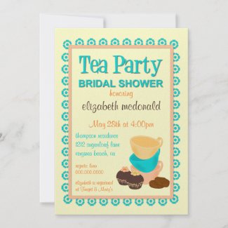 Bridal Shower Tea Party Invitation invitation