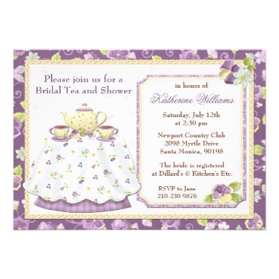 Bridal Shower Tea Party Invitation