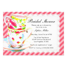 Bridal Shower Tea Party Personalized Invitation