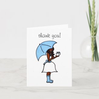 Bridal Shower Thank You (blank) card