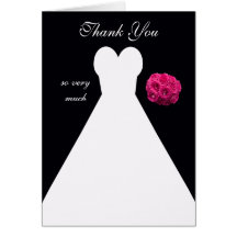 Bridal Shower Thank You Card -- Bridal Gown