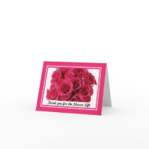 Bridal Shower Thank You Notes -- Rose bouquet cards
