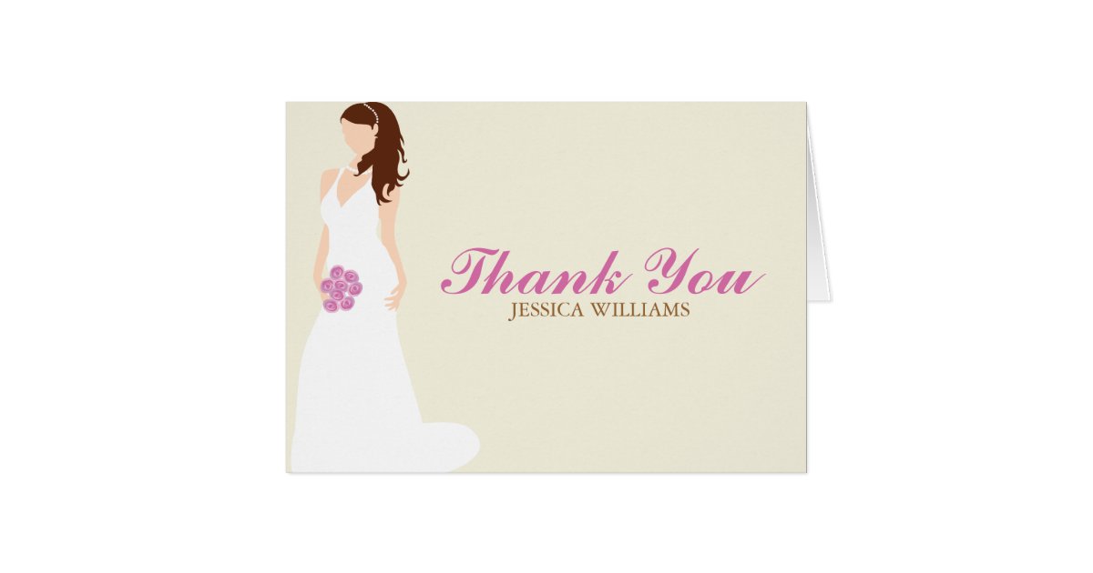 Bridal Shower Thank You Stationery Note Card Zazzle