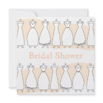 Bridal Shower Wedding Dress Invitation