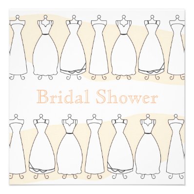 Bridal Shower Wedding Dress Invitation
