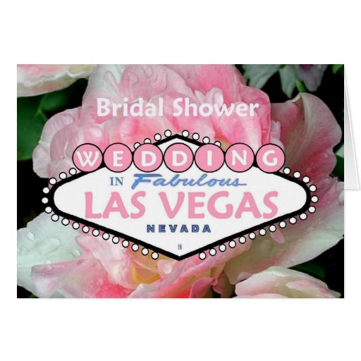 Bridal Shower WEDDING IN Las Vegas Card Flower 4 Zazzle