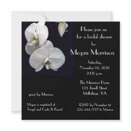 Bridal Shower White Orchid Invitation invitation