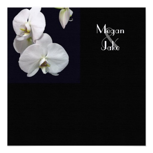 Bridal Shower White Orchid Invitation