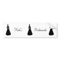 Bridal Silhouette Bridesmaid bumper stickers