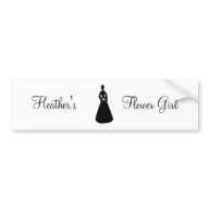 Bridal Silhouette Flower Girl bumpersticker