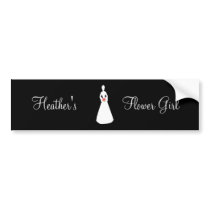 Bridal Silhouette I Flower Girl bumper stickers