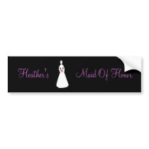 Bridal Silhouette I Maid Of Honor bumper stickers by WeddingsBest Bridal Silhouette I Maid Of Honor bumper stickers