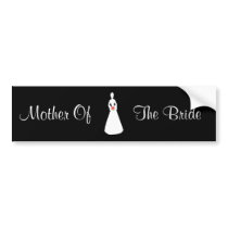 Bridal Silhouette I Mother Of The Bride bumper stickers by WeddingsBest Bridal Silhouette I Mother Of The Bride bumper stickers