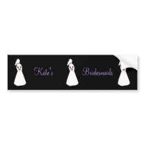 Bridal Silhouette II Bridesmaid bumper stickers