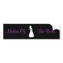 Bridal Silhouette II Mother Of The Bride bumper stickers by WeddingsBest Bridal Silhouette II Mother Of The Bride bumper stickers