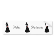 Bridal Silhouette III Bridesmaid bumper stickers