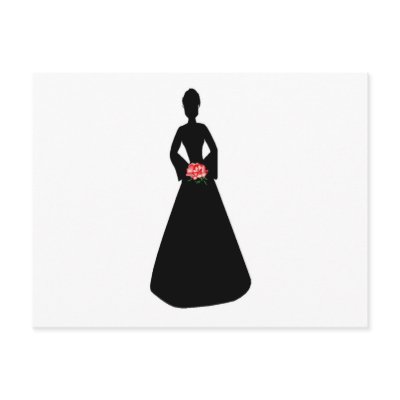 Bridal Silhouette Post Card by colorimages