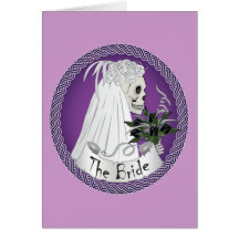 Bridal Skull - purple Cards