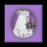 Bridal Skull - purple magnets