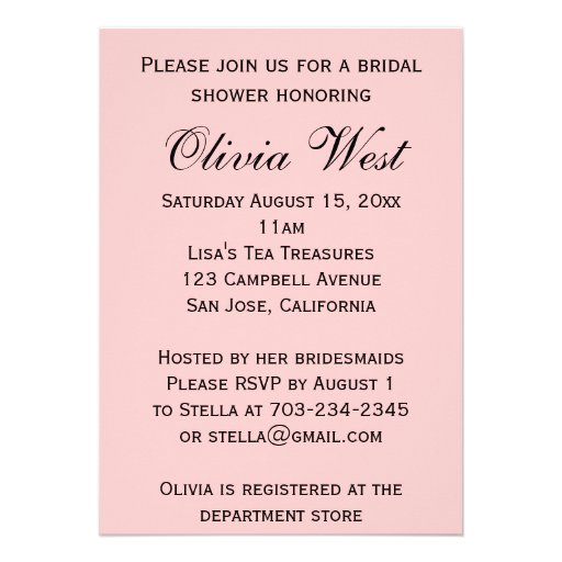 Bridal Tea Party Invitation