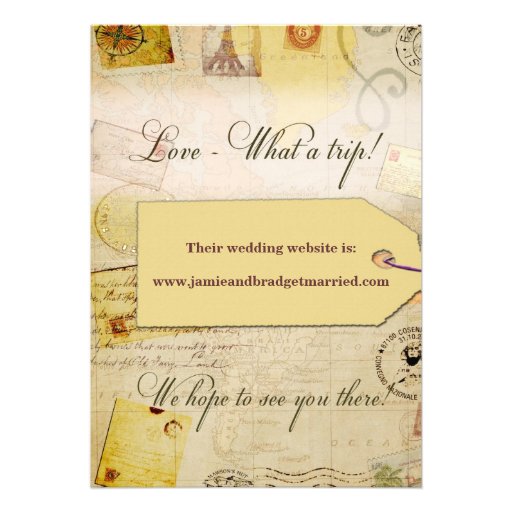 Bridal Travel Shower theme in cocoa and cream Custom Invite