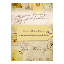 Bridal Travel Shower theme in cocoa and cream invitations