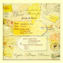 Bridal Travel Shower theme invitations