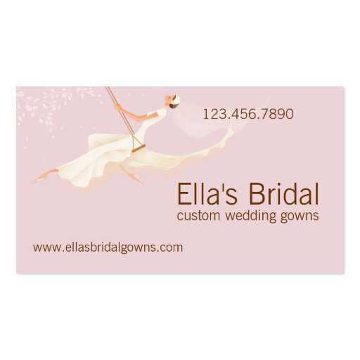 Bridal Wedding Gown Business Card (front side)