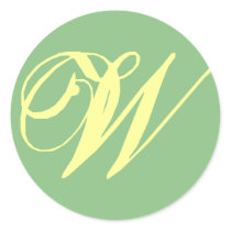 Bridal Wedding Monogram Letter W - Customize stickers by Initialreaction Bridal Wedding Monogram Letter W - Customize stickers