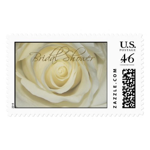 Bridal Wedding Shower Cream Rose Postage stamp
