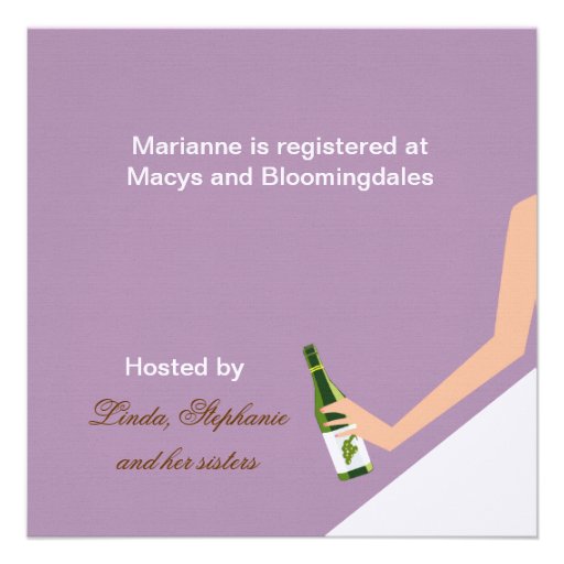 Bridal Wine Ensemble (lilac) Personalized Announcement