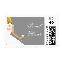 Bridal Wine Ensemble Postage Stamp