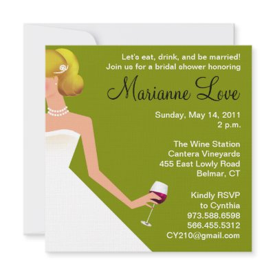 Bridal wine invitation