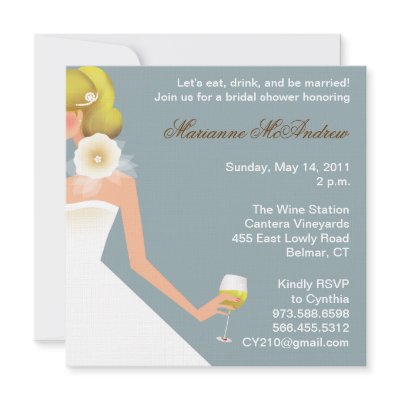 Bridal wine Invitation
