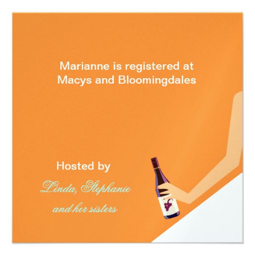 Bridal wine invitation